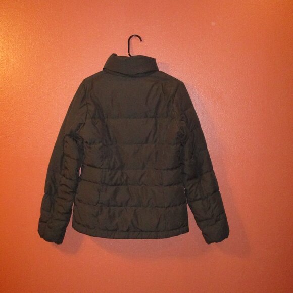 Hollister Woman Medium Brown Full Zip Pockets Feather Down Warm Winter Coat - Picture 6 of 8